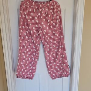 Pink Floral Pajama Pants